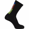 Skarpety Do Biegania Salomon Pulse Race Flag Crew Black/Fiery Red/Safety Yellow