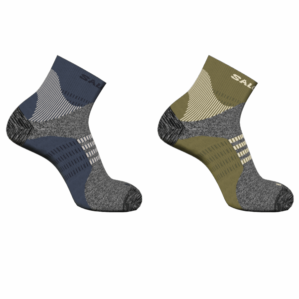 Skarpety Trekkingowe Salomon X Ultra Access Quarter 2-Pack Gothic Olive/Grisaille