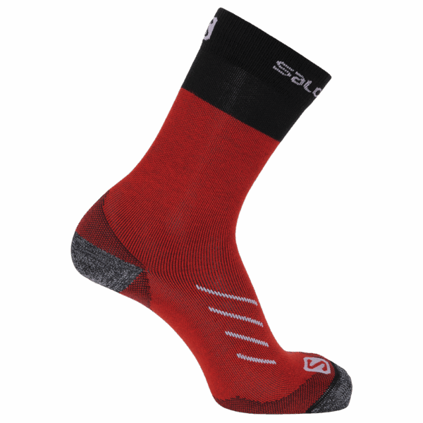 Skarpety Do Biegania Salomon Pulse Crew Poppy Red/Black/Purple Heather