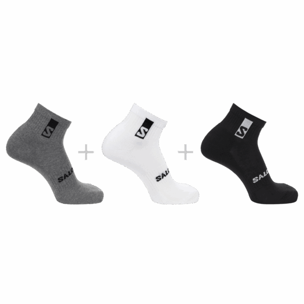 Skarpety Salomon Everyday Ankle 3-Pack Black/White/Med Grey