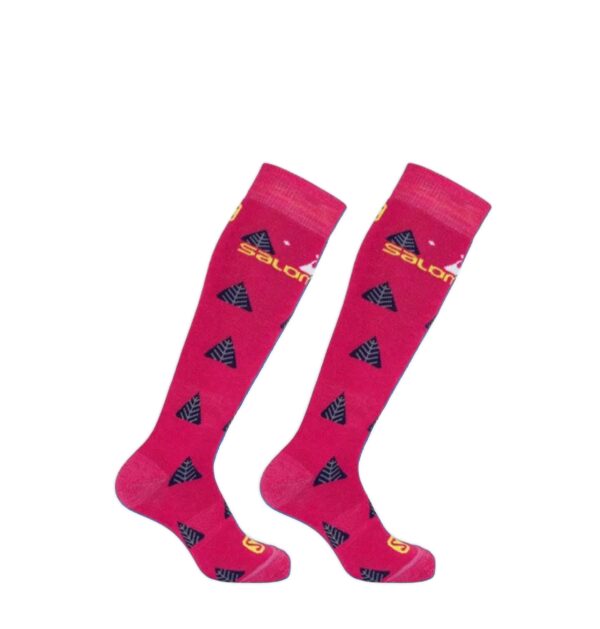 Skarpety Narciarskie Salomon Team Jr 2-Pack Pink Yarrow/Sulphur Spring