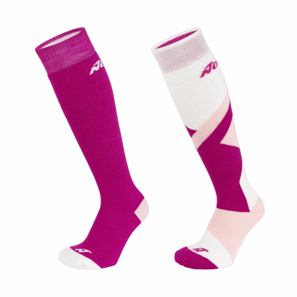 Skarpety Narciarskie Nordica Multisports Winter 2-Pack Junior Fuxia/Rose/White