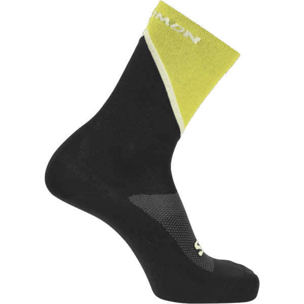 Skarpety Do Biegania Salomon Pulse Crew Black/Sulphur Spring/Transparent Yellow