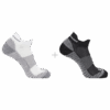 Skarpety Do Biegania Salomon Aero Ankle 2-Pack Black/White