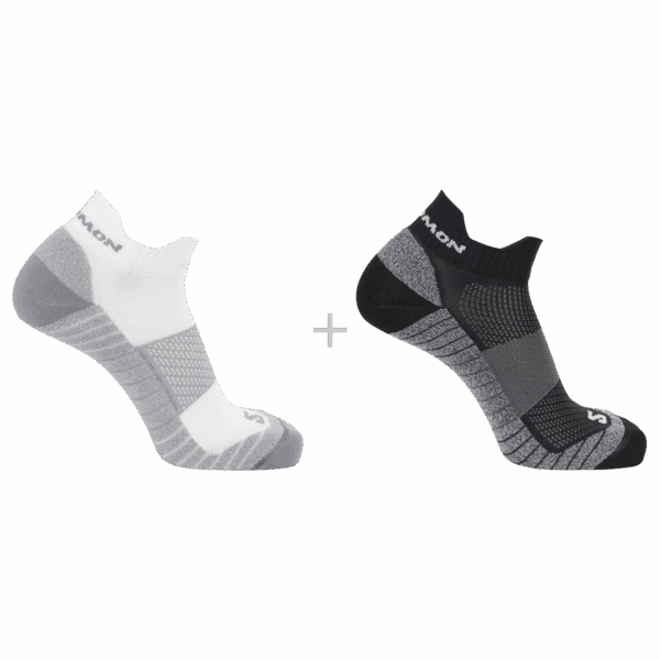 Skarpety Do Biegania Salomon Aero Ankle 2-Pack Black/White