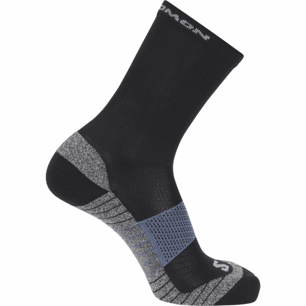 Skarpety Do Biegania Salomon Aero Crew Black/Grisaille/Quiet Shade