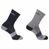 Skarpety Trekkingowe Salomon Evasion Crew 2-Pack Blue Nights/Monument
