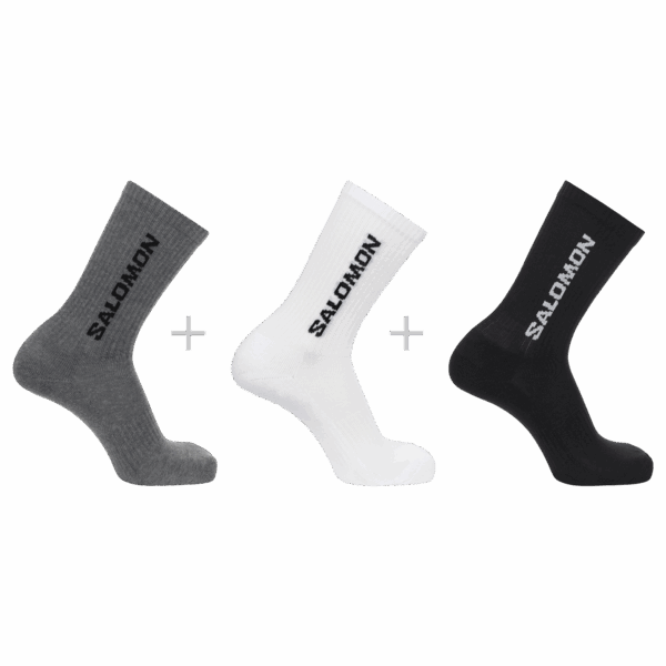 Skarpety Salomon Everyday Crew 3-Pack Black/White/Med Grey