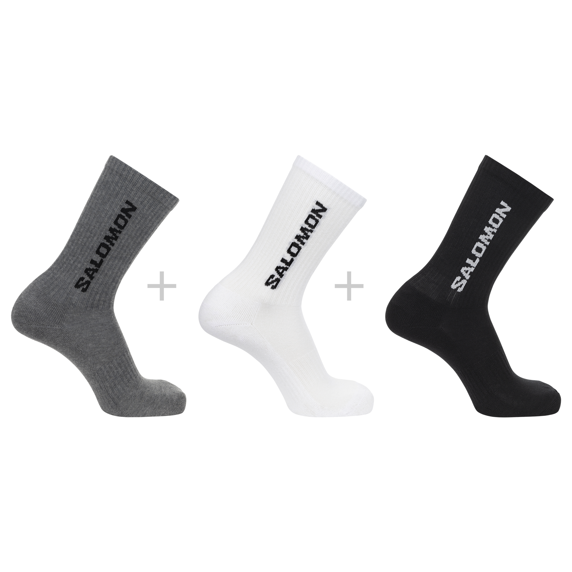 Skarpety Salomon Everyday Crew 3-Pack Black/White/Med Grey
