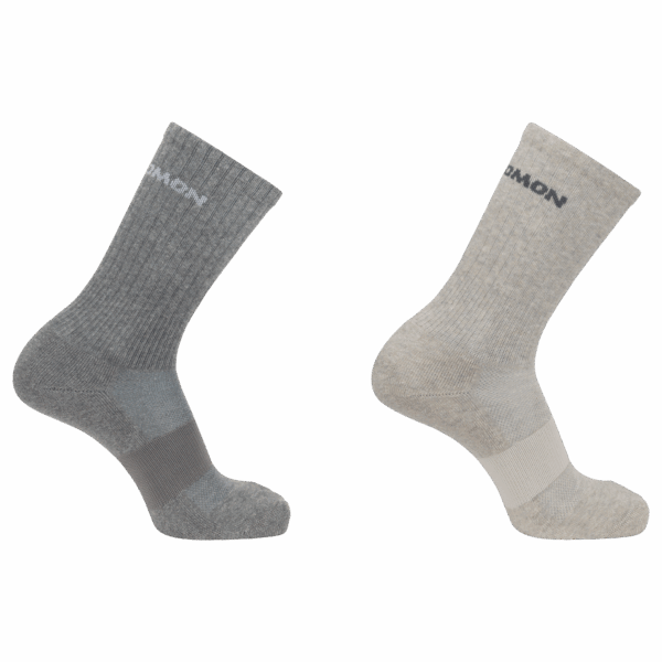 Skarpety Trekkingowe Salomon Evasion Crew 2-Pack Light Grey/Heather Medium