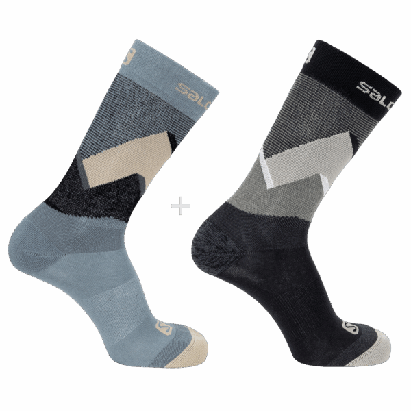 Skarpety Trekkingowe Salomon Outline Prism 2-Pack Stormy Weather/Black