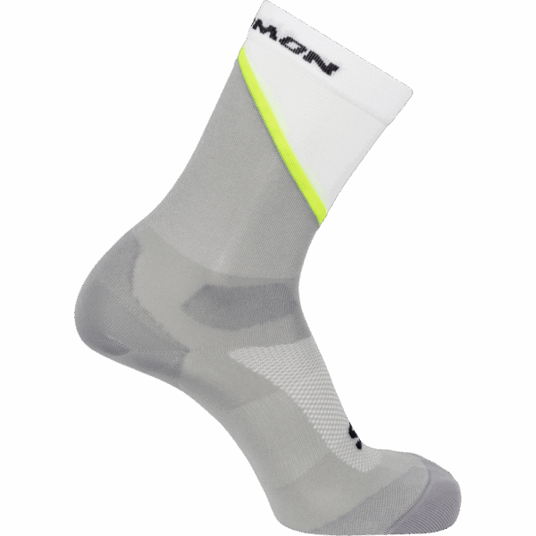 Skarpety Do Biegania Salomon Pulse Crew White/Metal/Safety Yellow