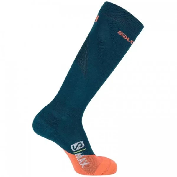 Skarpety Narciarskie Salomon S/Max Deep Lagoon/Shocking Orange