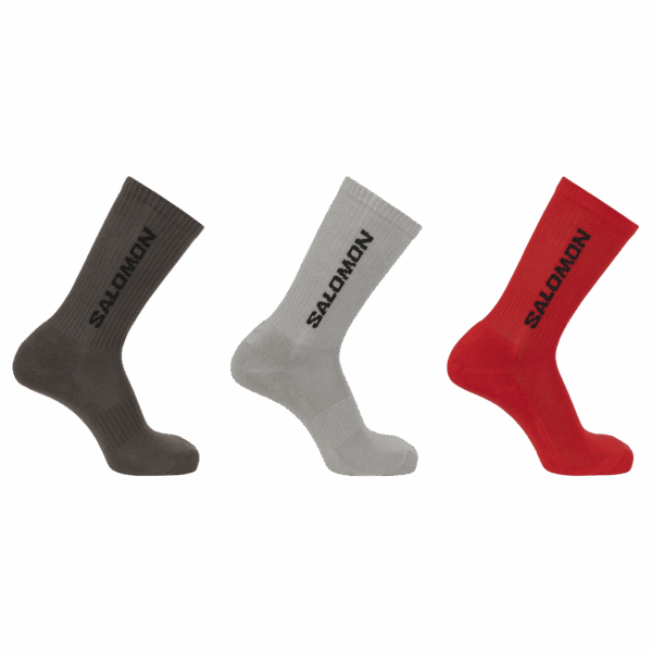 Skarpety Salomon Everyday Crew 3-Pack High Risk Red/Falcon/Metal