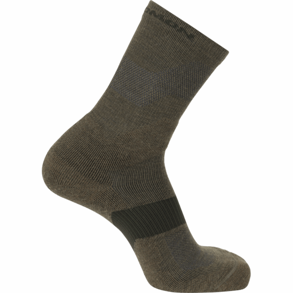 Skarpety Trekkingowe Salomon X Ultra Crew Martini Olive/Stone Grey