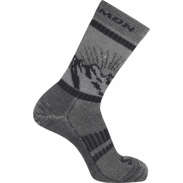 Skarpety Trekkingowe Salomon Retro Wool Black/Asphalt