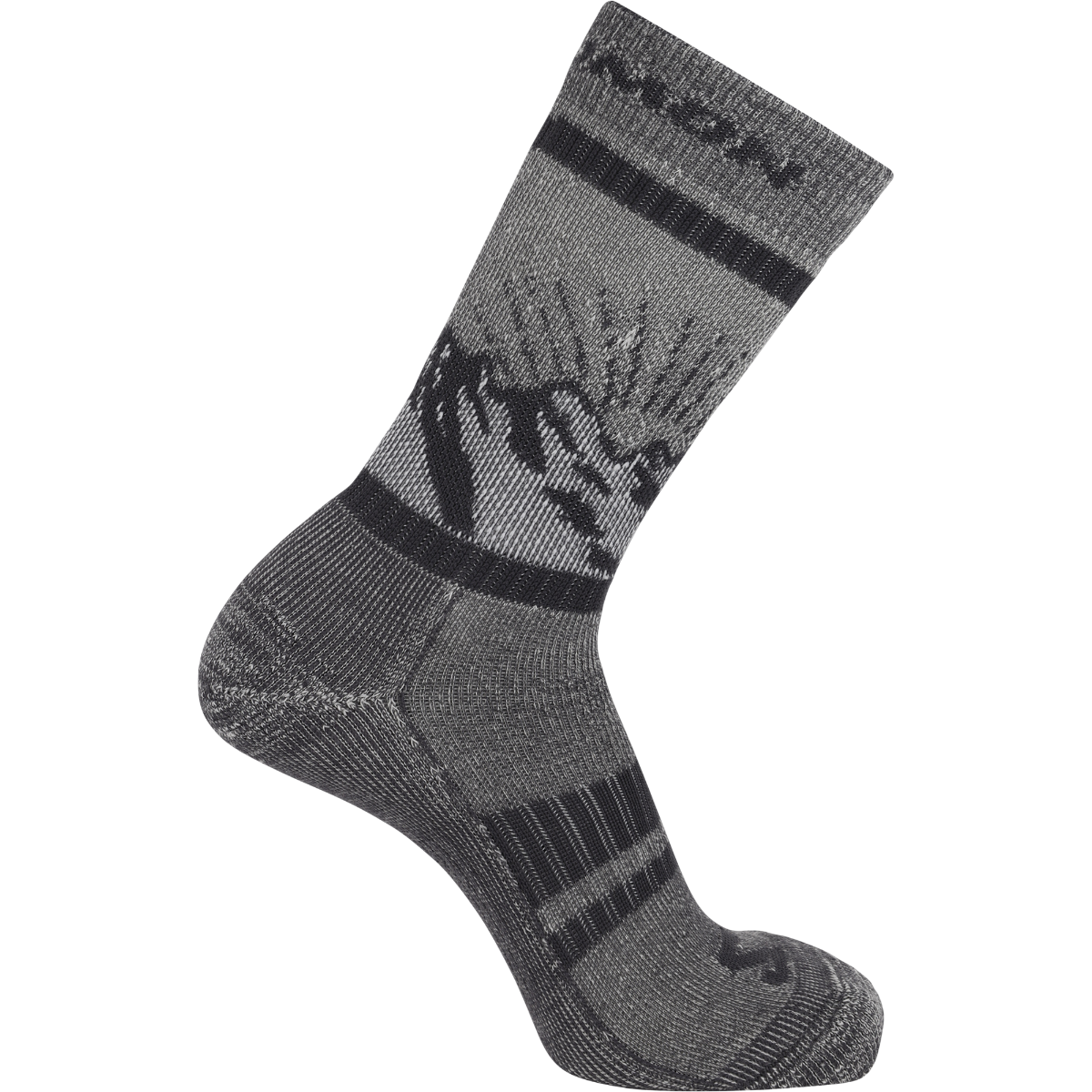 Skarpety Trekkingowe Salomon Retro Wool Black/Asphalt