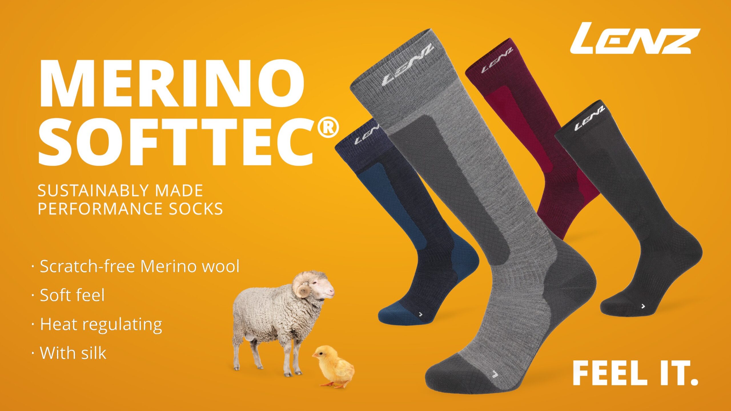 Skarpety Narciarskie Lenz Skiing 3.0 Black/Grey - obrazek 6