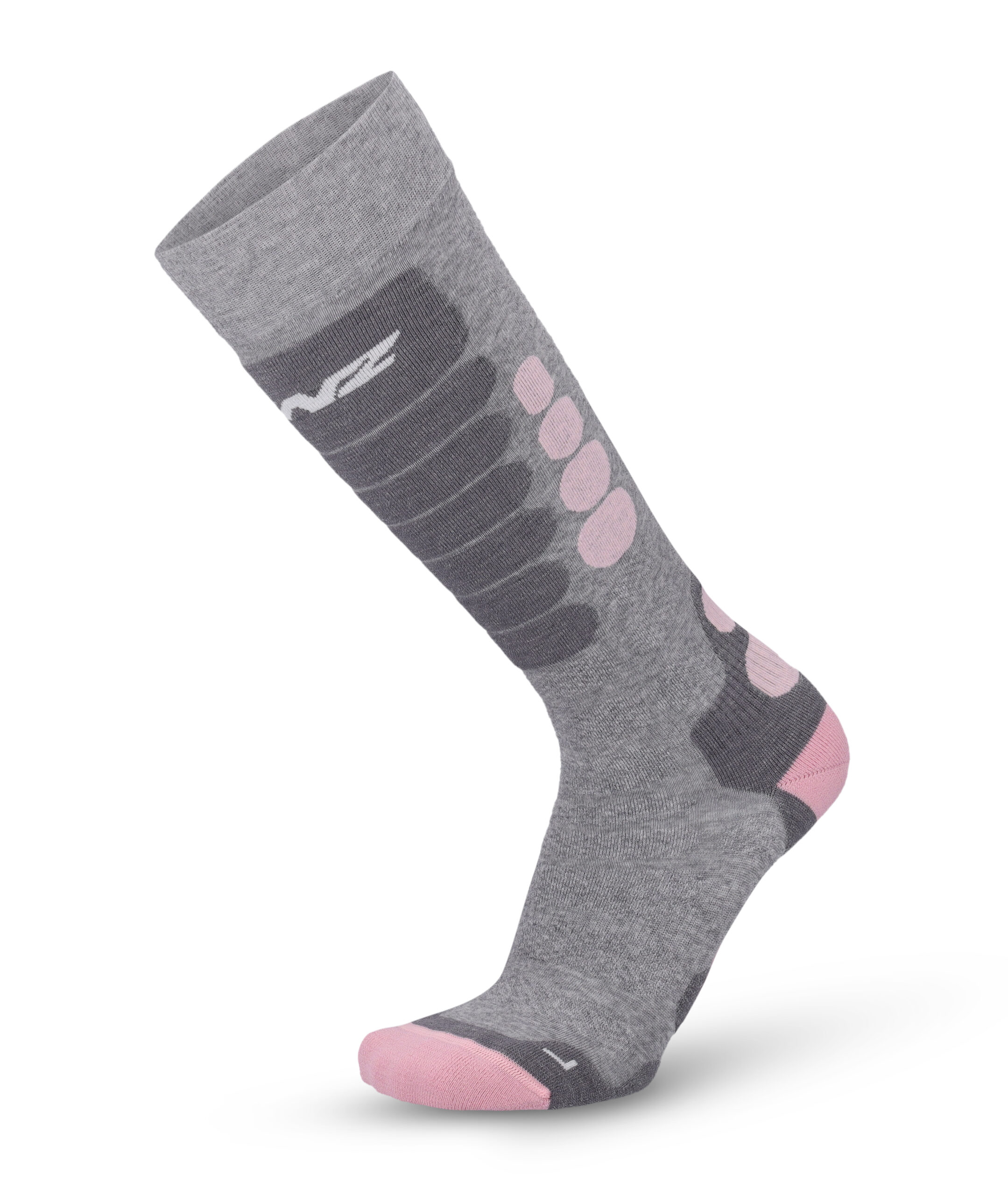 Skarpety Narciarskie Lenz Skiing 3.0 LightGrey/Rose