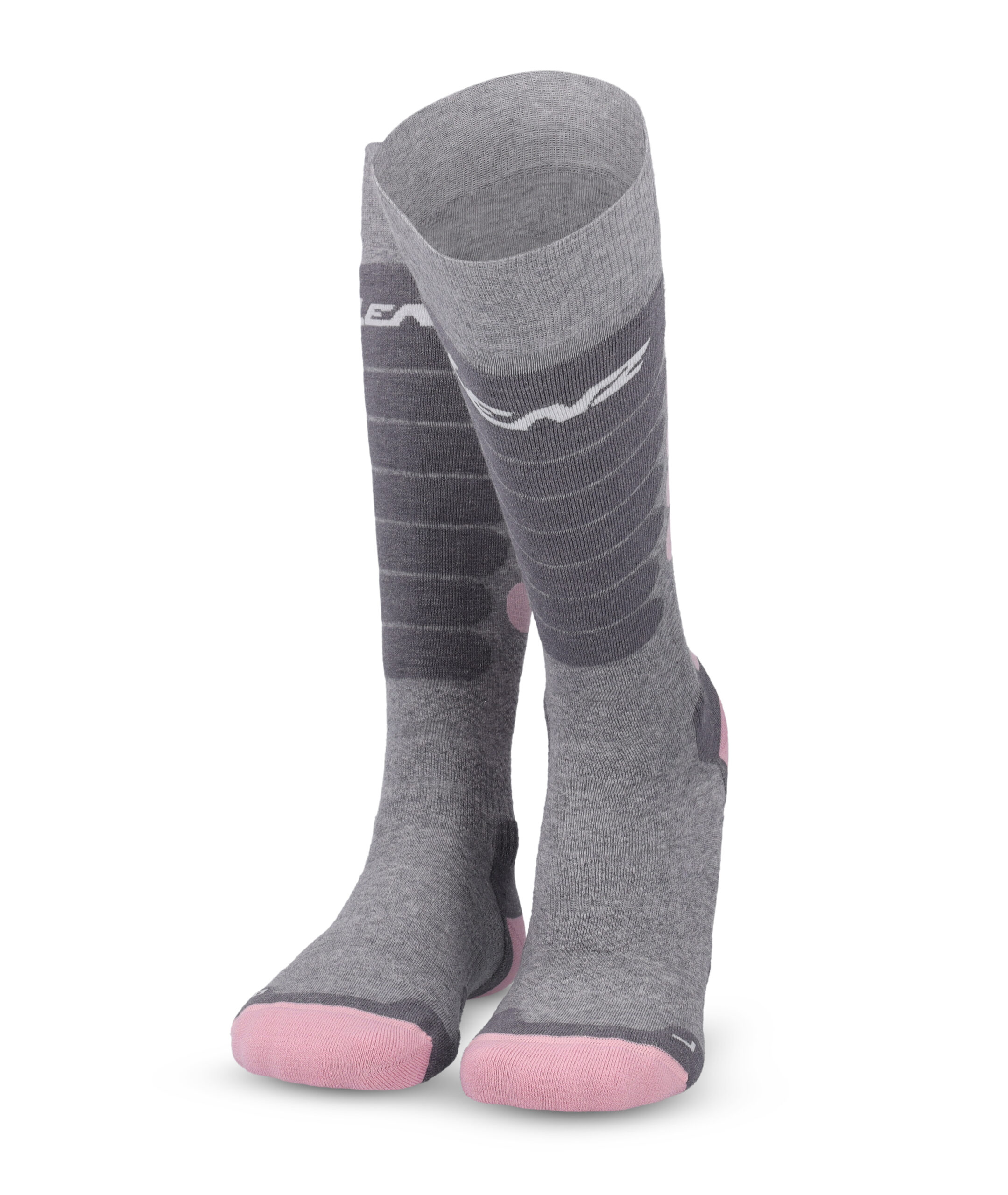 Skarpety Narciarskie Lenz Skiing 3.0 LightGrey/Rose - obrazek 5