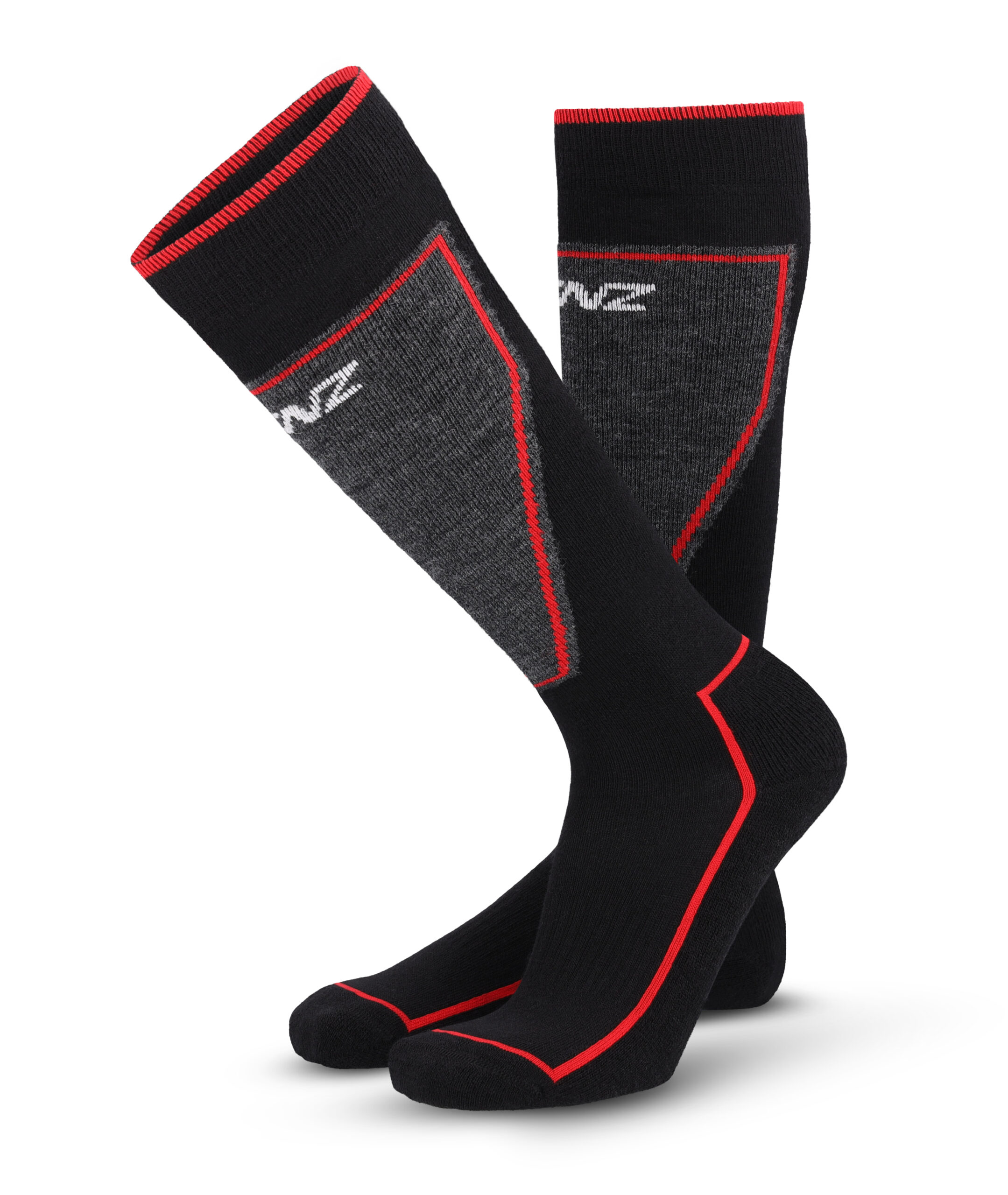 Skarpety Narciarskie Lenz Performance Ski 2-Pack Black/Red - obrazek 2