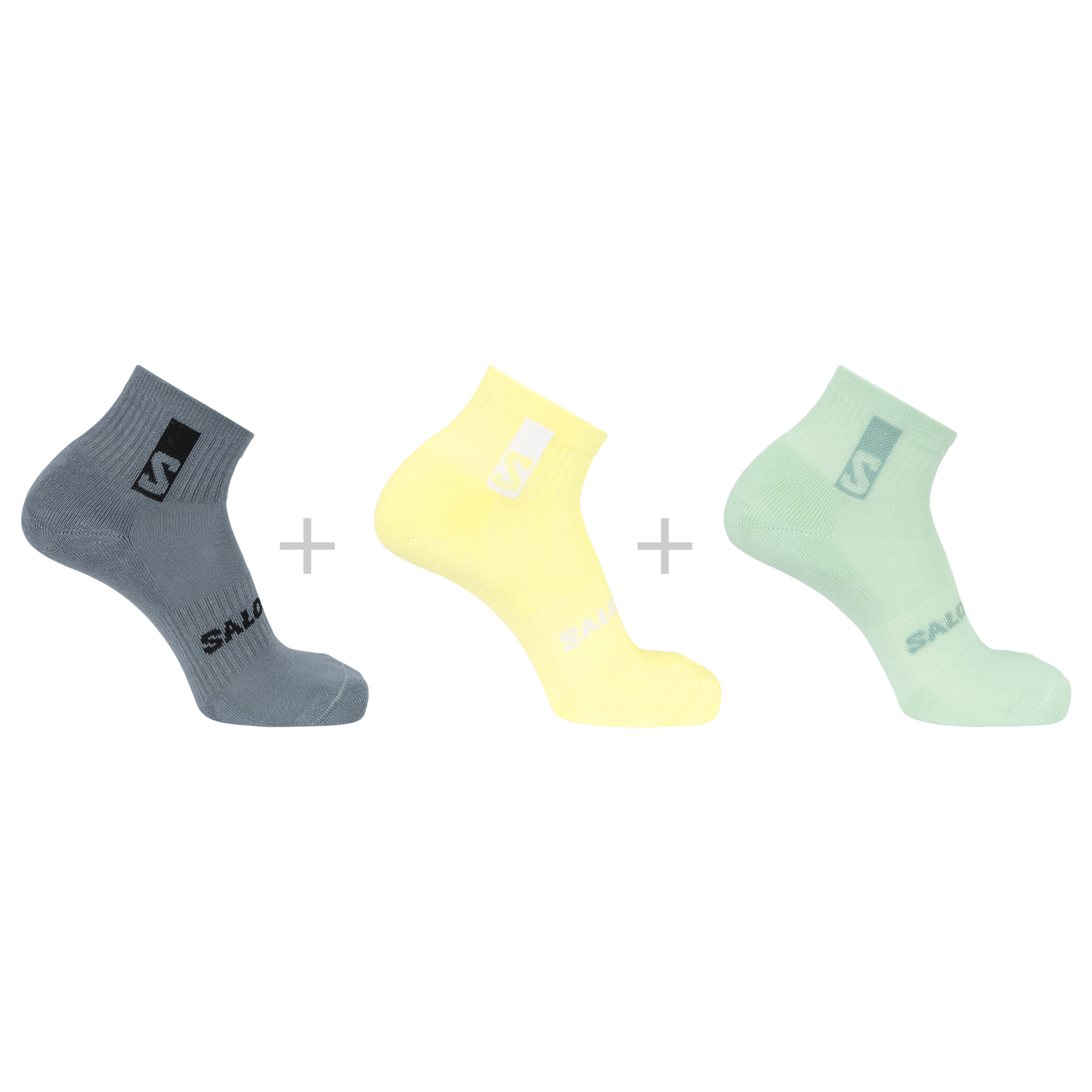 Skarpety Salomon Everyday Ankle 3-Pack Dusty Yellow/Sea Foam/Stormy Weather